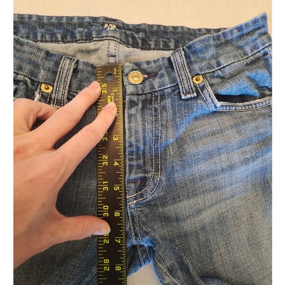 7 For All Mankind Women's Denim A Pocket Jean Shorts SZ 27 - Picture 6 of 7